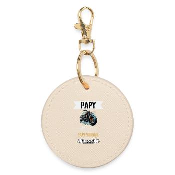 Papy Motard Plus Cool - Porte-clés rond - huître - Devant