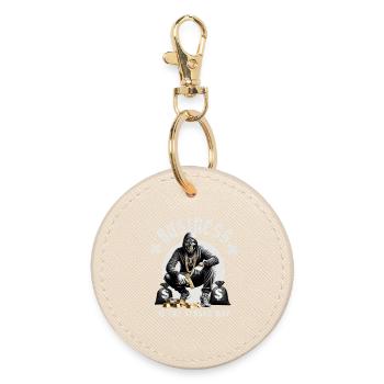 Gangster Life - Round Keyring - oyster - Front