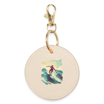 Surfeur - Porte-clés rond - huître - Devant