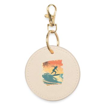 Surfeur - Porte-clés rond - huître - Devant