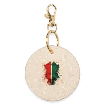 Drapeau italien Italie - Porte-clés rond - huître - Devant