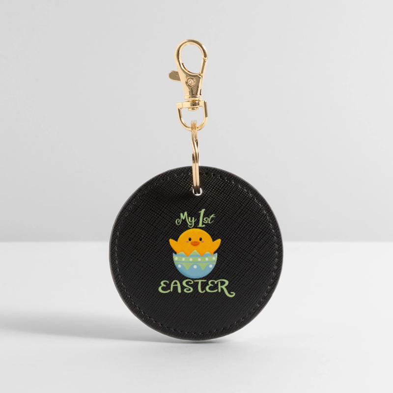 Happy Easter First Easter Chick Round Keyring