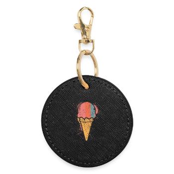 Retro Cream - Round Keyring - black - Front