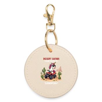 Desert Unicorn - Round Keyring - oyster - Front