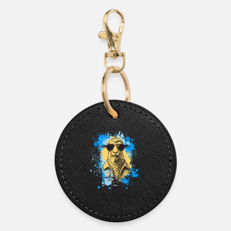 Bleat Mode: Activated - Round Keyring - black