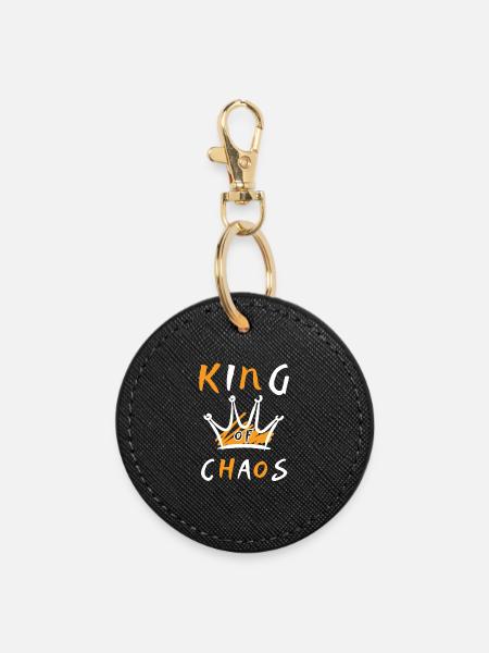 KÖNIG DES CHAOS - Runder Schlüsselanhänger - Schwarz