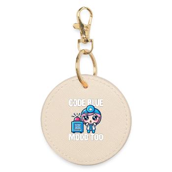 CODE BLUE, MOOD TOO - DOCTOR GIFT - Round Keyring - oyster - Front