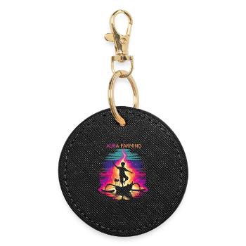 Aura Farming Traditional Dance - Round Keyring - black - Front