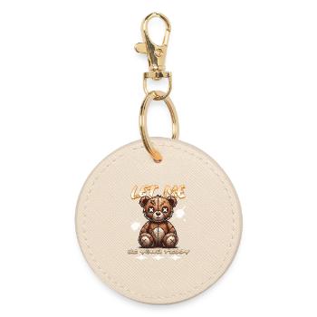 Creepy Love Teddy - Laissez-moi être votre nounours - Porte-clés rond - huître - Devant
