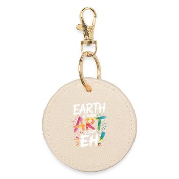 Earth Without Art Is Just Eh Kunst Kunstlehrer - Runder Schlüsselanhänger - Auster - Vorne