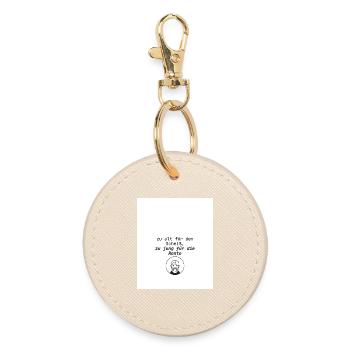 Age Sayings Humor Design - Round Keyring - oyster - Front