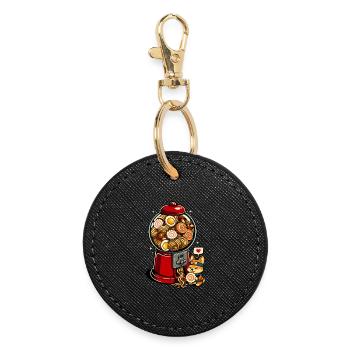 Gumball - Corgi Ramen - Round Keyring - black - Front