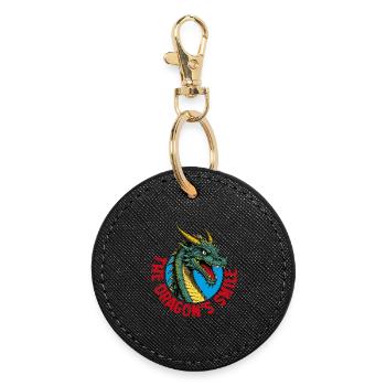 Smiling dragon - Round Keyring - black - Front