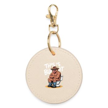 This Is Bullshit Toilet Edition - Round Keyring - oyster - Front