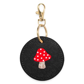 Champignon Points Conte de fées Points Porte-bonheur Lucky Child - Porte-clés rond - noir - Devant