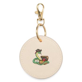 Serpent Pirate de Pâques - Porte-clés rond - huître - Devant