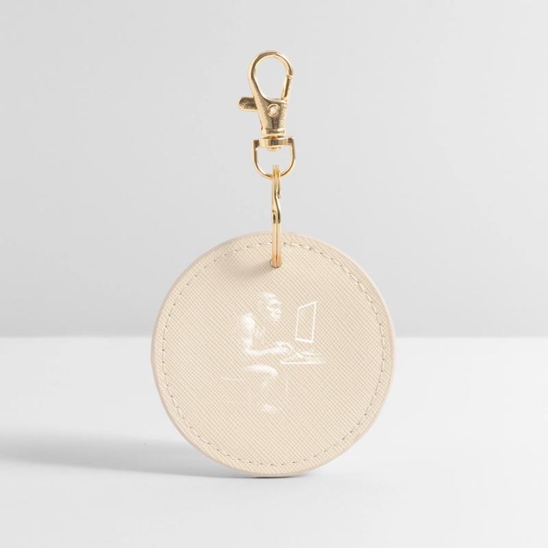 Digital Coder Homo Erectus gift Round Keyring