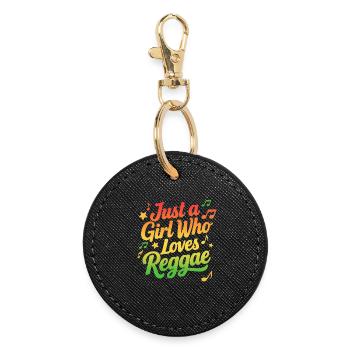 Girl Power Reggae Style - Round Keyring - black - Front