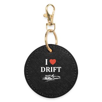 Design Drift Racing Car Passion - Porte-clés rond - noir - Devant