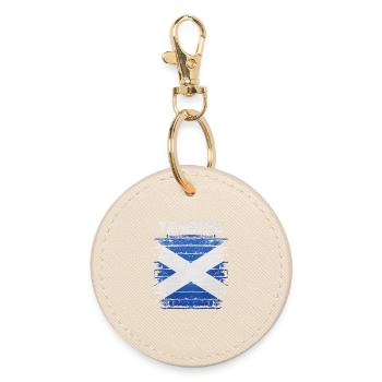 Tenerife flag illustration - Round Keyring - oyster - Front