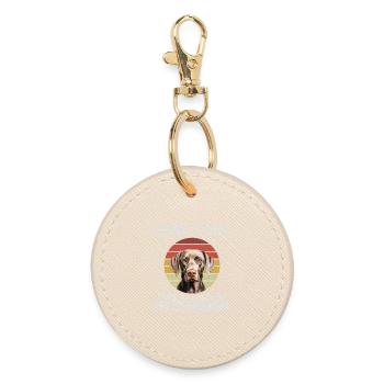 Le braque de Weimar aime le design humoristique - Porte-clés rond - huître - Devant