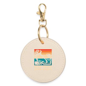 Expectant Father MY BOAT MY RULES Funny - Round Keyring - oyster - Front