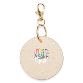 First Grade Squad Back To School - Round Keyring - oyster - Front