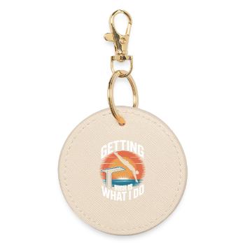 Diving diving board - Round Keyring - oyster - Front