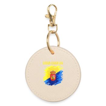 Powerful Gran Canaria club crest - Round Keyring - oyster - Front