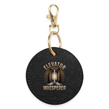 Elevator toddler & kids - Round Keyring - black - Front