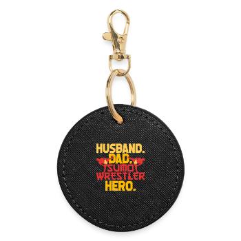 Lutteur de sumo Lutte japonaise Nagoya - Porte-clés rond - noir - Devant