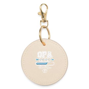 Grandpa 2026 Loading Bar Baby Announcement Gift - Round Keyring - oyster - Front