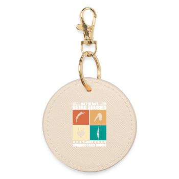 Diving diving board - Round Keyring - oyster - Front