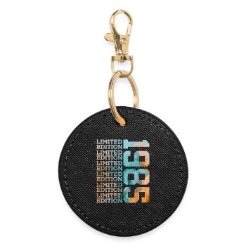 LIMITED EDITION 1985 41 YEARS 41ST BIRTHDAY - Round Keyring - black - Front