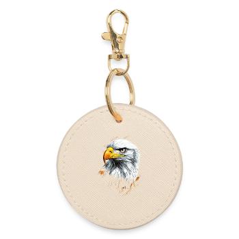 Aigle Pygargue à tête blanche Aigle royal Pygargue à queue blanche - Porte-clés rond - huître - Devant