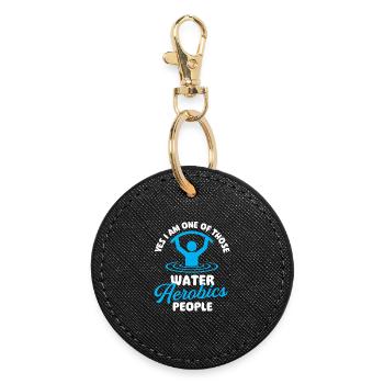 Yes I Am One Of Those Water Aerobics People Fun - Porte-clés rond - noir - Devant