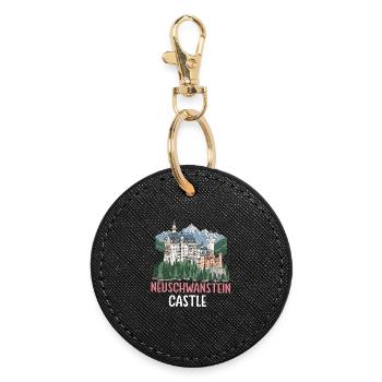 Château de Neuschwanstein - Porte-clés rond - noir - Devant
