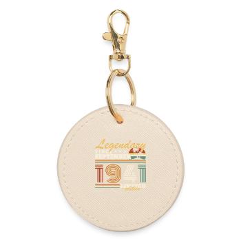September 1941 Vintage Birthday Gift - Round Keyring - oyster - Front