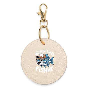 Poisson humoristique avec lunettes de soleil et casquette - Porte-clés rond - huître - Devant