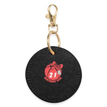 Basketball 21st Birthday Basketball Player - Round Keyring - black - Front