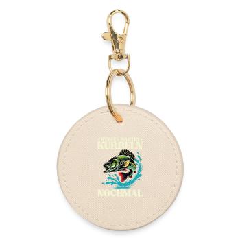 Lancer, attendre, démarrer, pêcher à nouveau - Porte-clés rond - huître - Devant