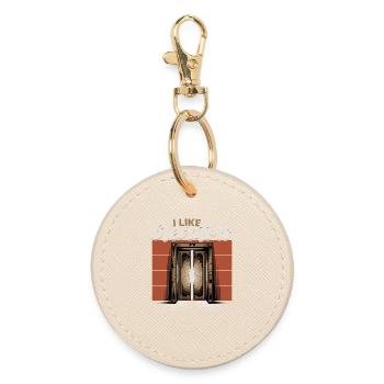 Elevator toddler & kids - Round Keyring - oyster - Front