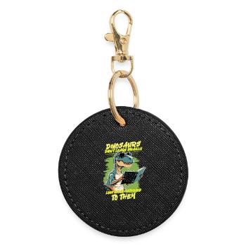 Braille Teacher Braille Dotum - Round Keyring - black - Front