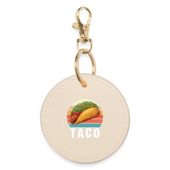 Taco Vintage - Round Keyring - oyster - Front