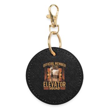 Elevator toddler & kids - Round Keyring - black - Front