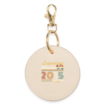 September 2015 Vintage Retro Geburtstagsgeschenk - Runder Schlüsselanhänger - Auster - Vorne