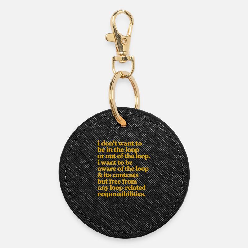 Conscient de la citation Loop - Porte-clés rond - noir