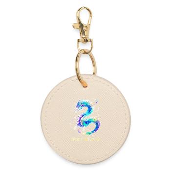 Spirit Weaver Dragon - Round Keyring - oyster - Front