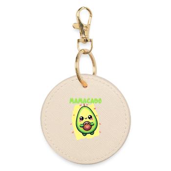 Mamacado Avocado Liebhaberin Muttertag - Runder Schlüsselanhänger - Auster - Vorne