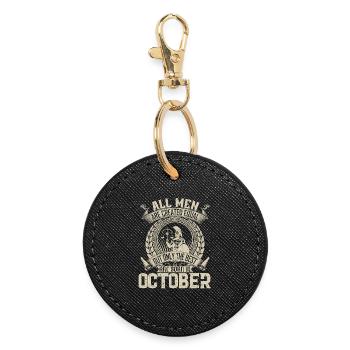 Oktober Alle Männer sind gleich gestaltet - Runder Schlüsselanhänger - Schwarz - Vorne